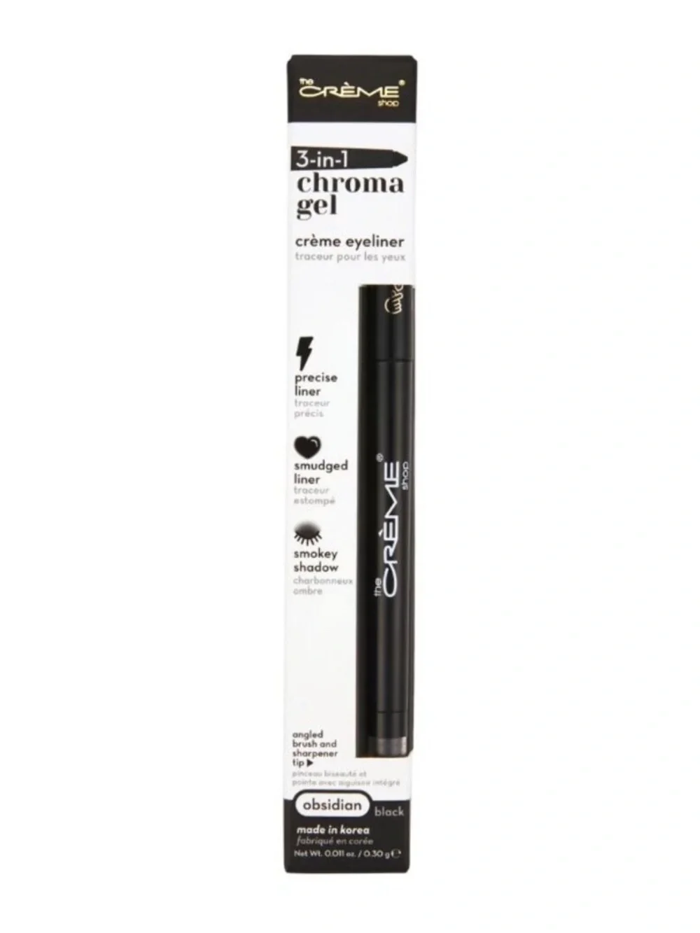 THE CRÈME 3-in-1 Chroma Gel Eyeliner - Obsidian Black